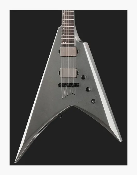 ESP V-II NTB TOM BH Adamantium, manico e tastiera visti di lato