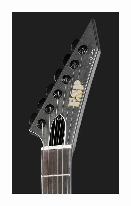 ESP V-II NTB TOM BH Adamantium, pickup e manopole dei controlli
