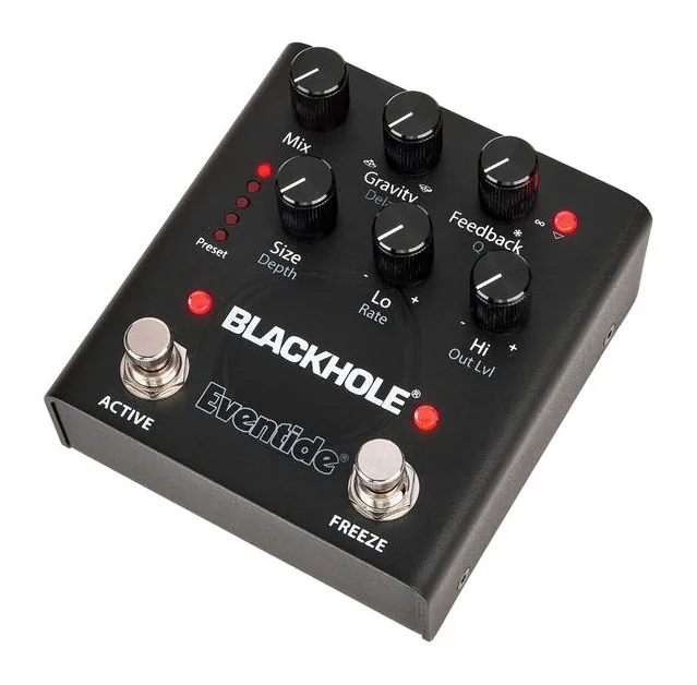 Eventide Blackhole Reverb Effectpedal fotografato frontalmente