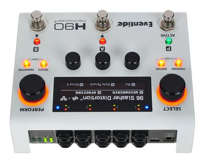 Eventide H90 Harmonizer, grafica del pannello superiore