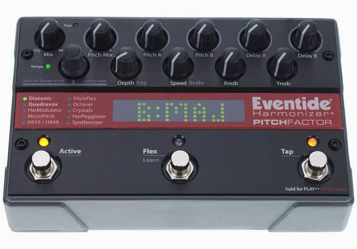 Eventide PitchFactor, manopole viste dall'alto