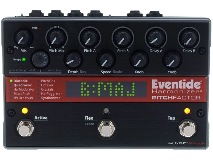 Eventide PitchFactor, manopole viste dall'alto