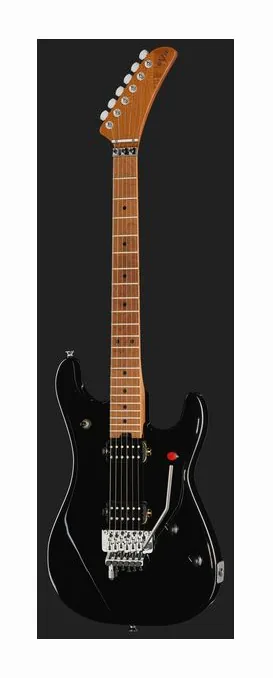 Evh 5150 DX Baked Maple Black, corpo e verniciatura in primo piano
