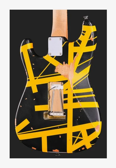 Evh Frankie Striped MN Relic B/Y, vista posteriore del corpo