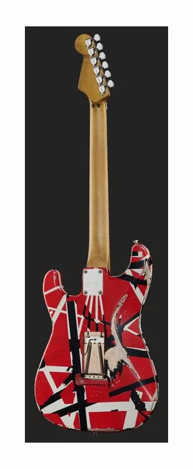 Evh Frankie Striped MN Relic R/W/B, vista posteriore del corpo