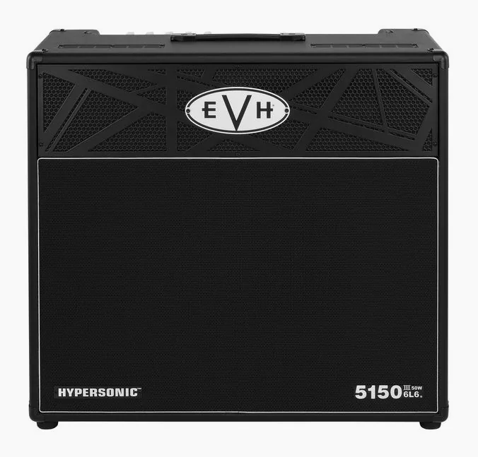 Evh 5150 Hypersonic 2x12 6L6 BK, vista laterale del cabinet