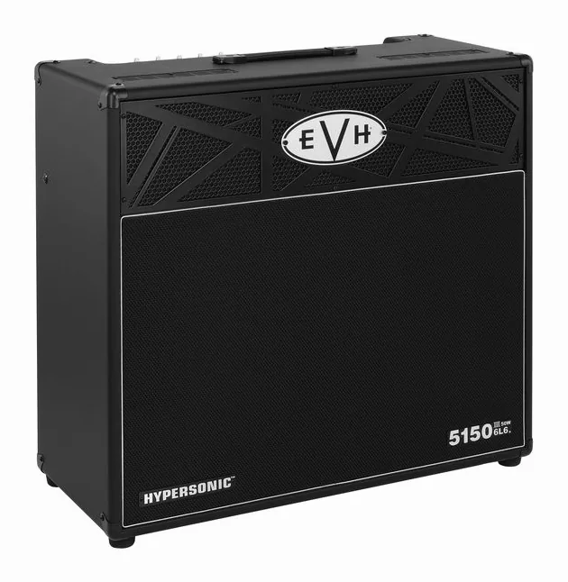 Evh 5150 Hypersonic 2x12 6L6 BK, vista laterale del cabinet