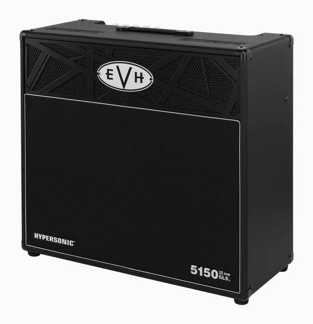 Evh 5150 Hypersonic 2x12 6L6 BK fotografato frontalmente