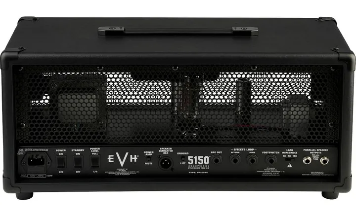 Evh 5150 Iconic 15W 6L6 Top BLK, logo e finiture del pannello frontale