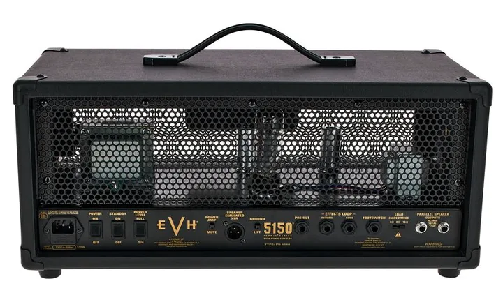 Evh 5150 Iconic 15W EL34 Top, logo e finiture del pannello frontale
