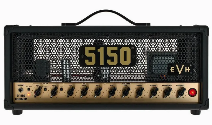 Evh 5150 Iconic 15W EL34 Top, vista dall'alto della testata