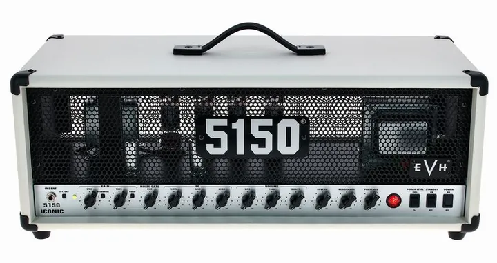 Evh 5150 Iconic 80W Top IV, logo e finiture del pannello frontale