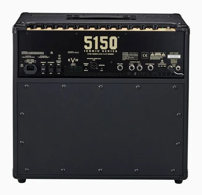 Evh 5150 Iconic EL34 40W 1x12 Comb, logo e finiture del pannello frontale