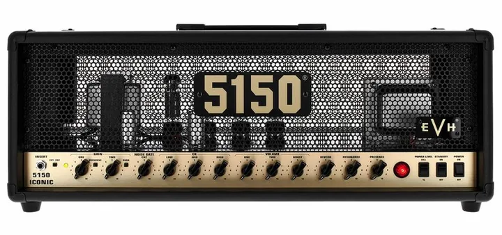 Evh 5150 Iconic EL34 80W Top BK, manopole e selettore dei canali
