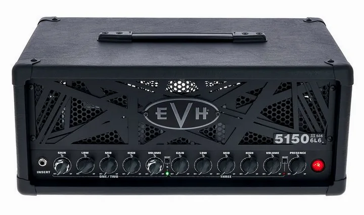 Evh 5150 III 50 W 6L6 Head Stealth, retro con le prese di collegamento