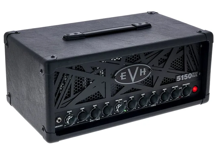 Evh 5150 III 50 W 6L6 Head Stealth, logo e finiture del pannello frontale