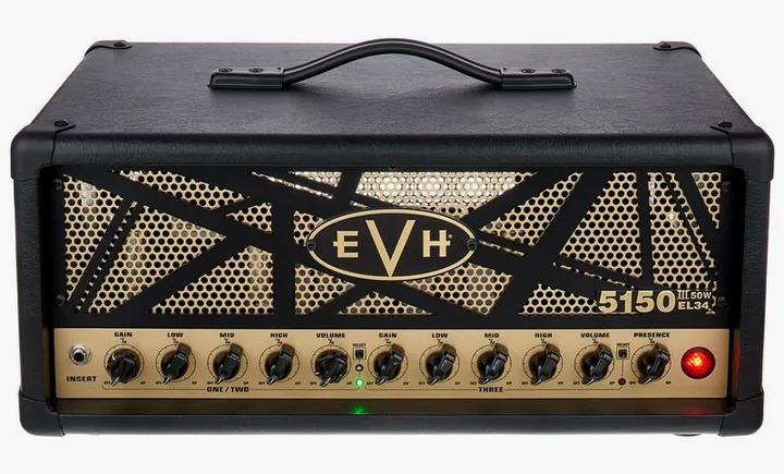 Evh 5150 III 50 W EL34 Head BK, manopole e selettore dei canali