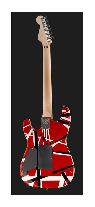 Evh Stripe Red, manico e tastiera visti di lato