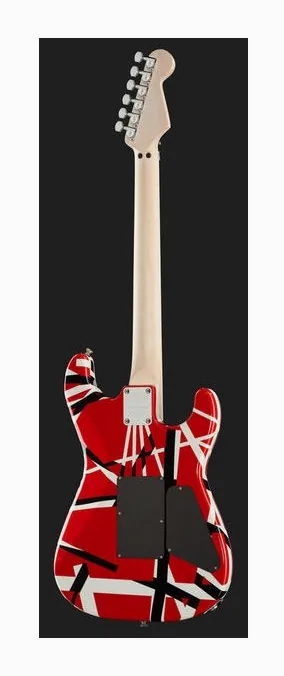 Evh Striped LH RBWS, corpo e verniciatura in primo piano