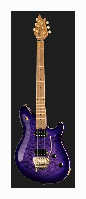 Evh Wolfgang Special QM Purple B, pickup e manopole dei controlli
