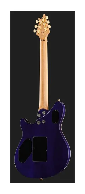 Evh Wolfgang Special QM Purple B, paletta con meccaniche e logo
