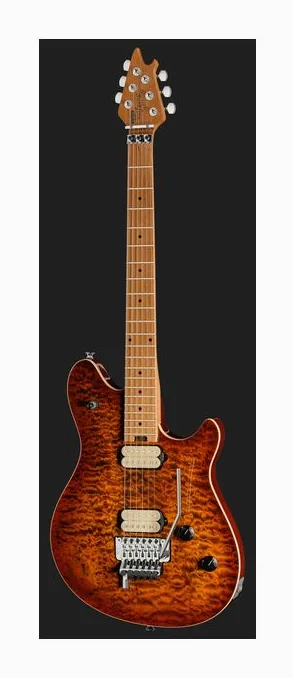 Evh Wolfgang Special QM TigerEyeG, selettore pickup e jack di uscita