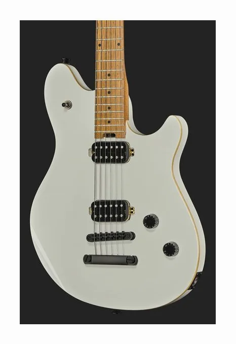 Evh Wolfgang Std T.O.M Cream White, corpo e verniciatura in primo piano