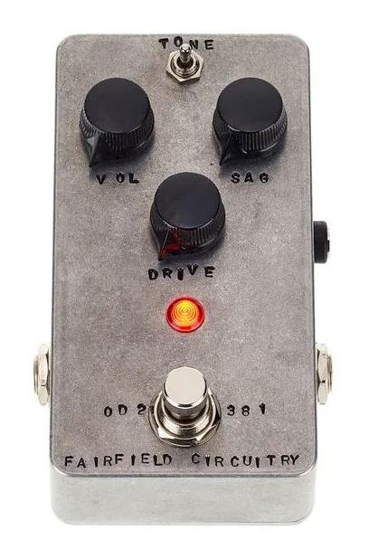 Fairfield Circuitry The Barbershop Overdrive, footswitch in primo piano