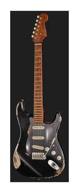 Fender 50s Strat BKoVBL Relic MBAH, manico e tastiera visti di lato