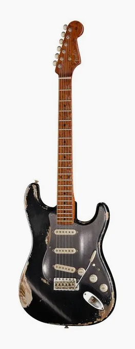 Fender 50s Strat BKoVBL Relic MBAH in primo piano frontale
