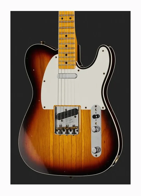Fender 50s Tele Custom C3CS Relic, manico e tastiera visti di lato