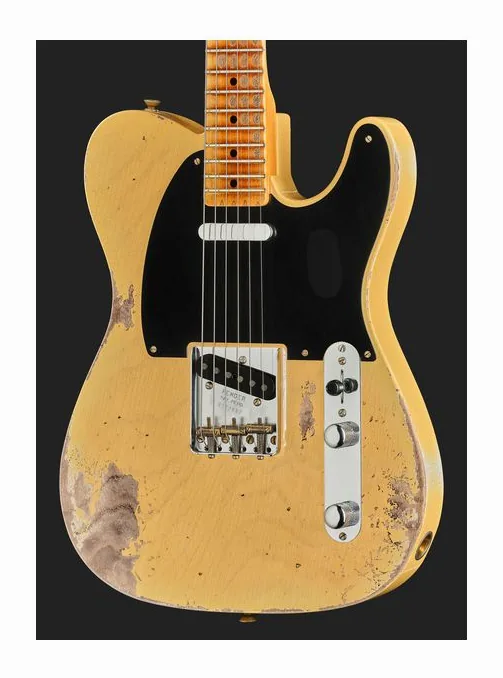 Fender 51 Nocaster Heavy Relic ANB, corpo e verniciatura in primo piano