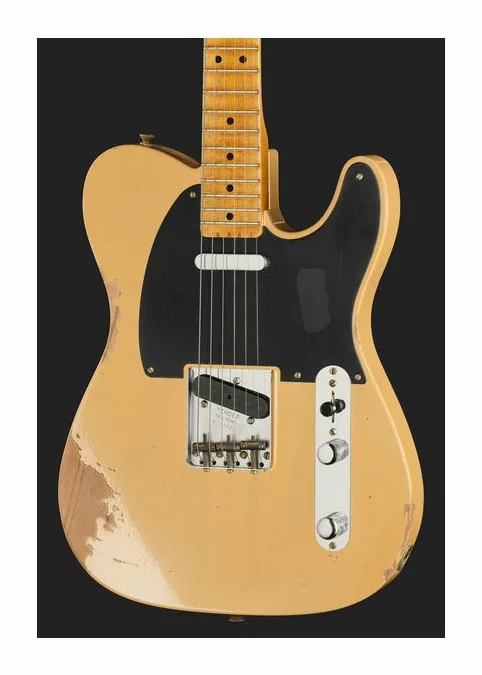 Fender 51 Nocaster Relic NBL MN, pickup e manopole dei controlli