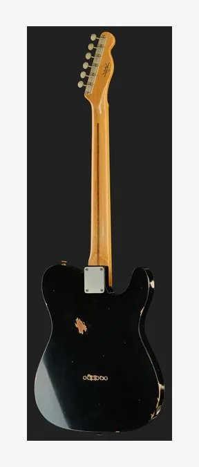 Fender 52 Tele Black Relic LH, vista posteriore del corpo
