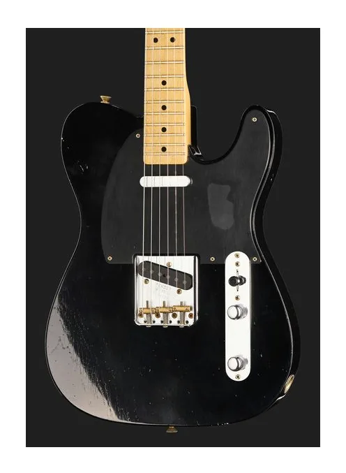 Fender 52 Tele BLK Journeyman Relic, paletta con meccaniche e logo