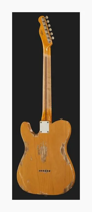 Fender 52 Telecaster BB Heavy Relic, paletta con meccaniche e logo
