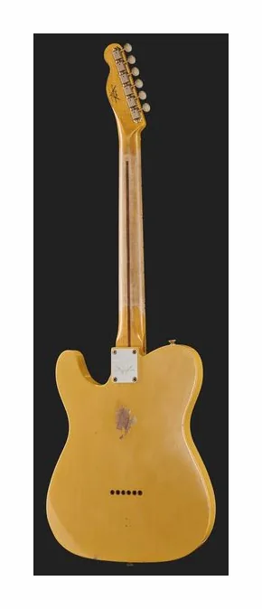 Fender 53 TELE Relic AN Blonde, manico e tastiera visti di lato