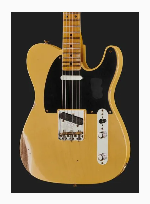 Fender 53 TELE Relic AN Blonde, pickup e manopole dei controlli