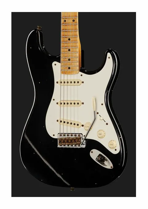 Fender 55 Strat BLK Journeyman Relic, profilo laterale del corpo