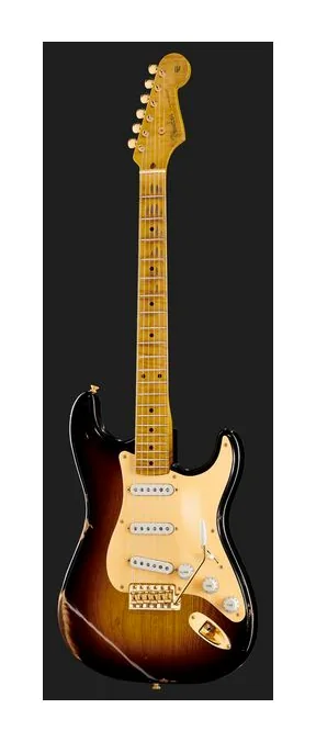 Fender 55 Strat Bone Tone WF2CS Relic, pickup e manopole dei controlli
