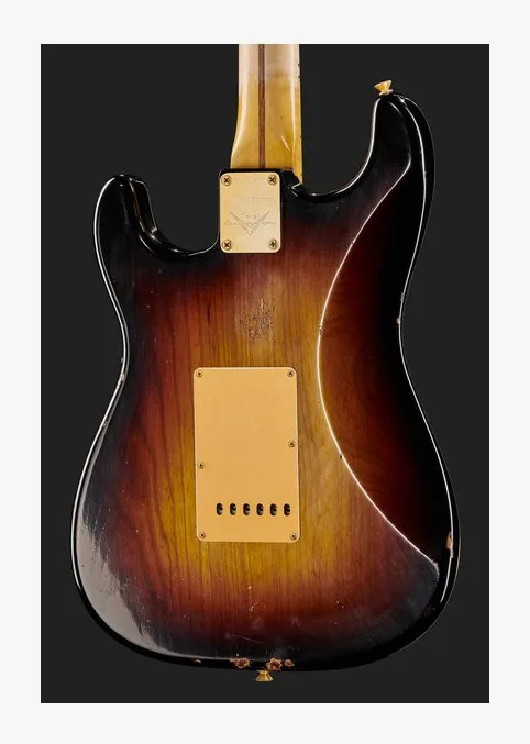 Fender 55 Strat Bone Tone WF2CS Relic, profilo laterale del corpo