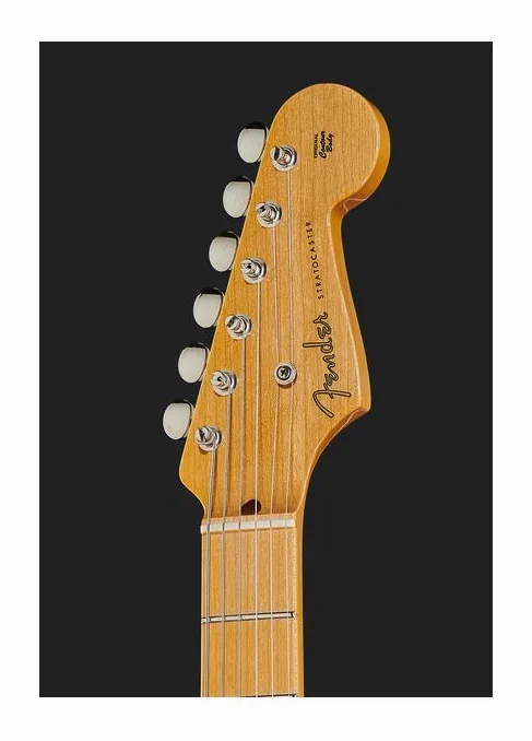 Fender 55 Strat Hardtail AWB NOS, corpo e verniciatura in primo piano