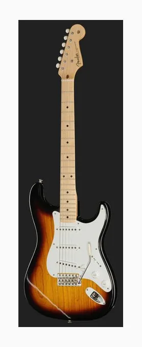 Fender 55 Strat MN Sunburst CC, manico e tastiera visti di lato