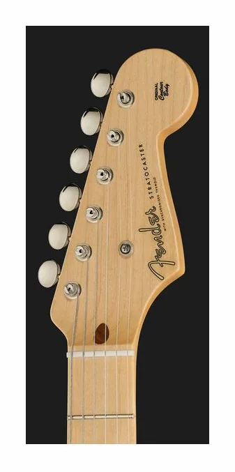 Fender 55 Strat MN Sunburst CC, manico e tastiera visti di lato