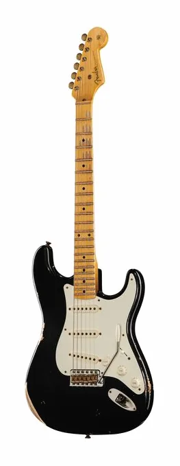 Fender 55 Strat BLK Relic visto di fronte