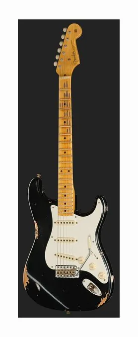 Fender 56 Strat Black Relic, capotasto e prime posizioni della tastiera