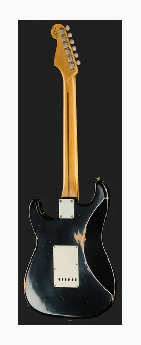 Fender 56 Strat Black Relic, curve del body viste dall'alto