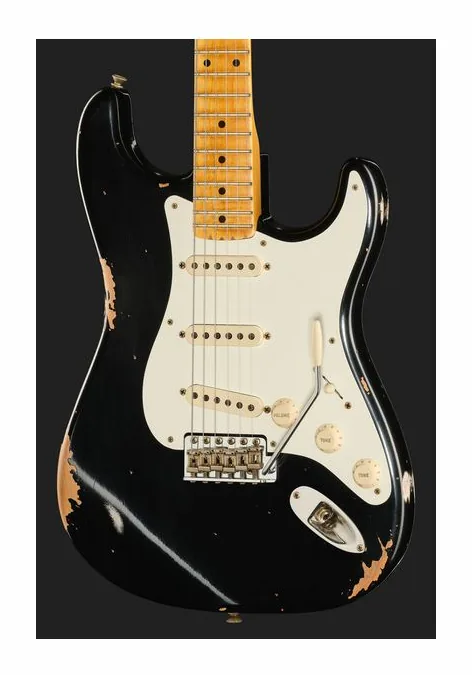 Fender 56 Strat Black Relic, curve del body viste dall'alto