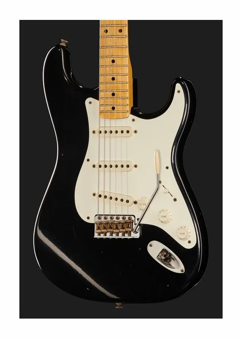 Fender 56 Strat BLK Journeyman Relic, pickup e manopole dei controlli