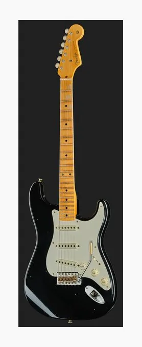 Fender 56 Strat Relic Aged Black LTD, curve del body viste dall'alto